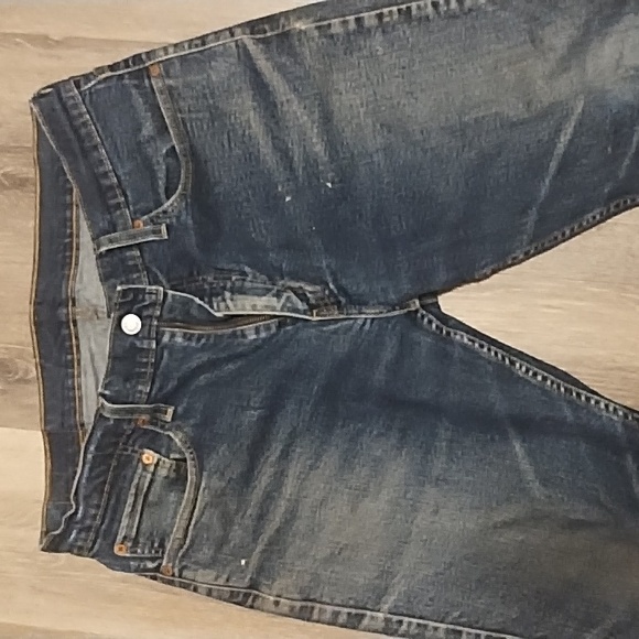 Men's Levi's waist 34 length 30 dark blue with faded center - Picture 3 of 6